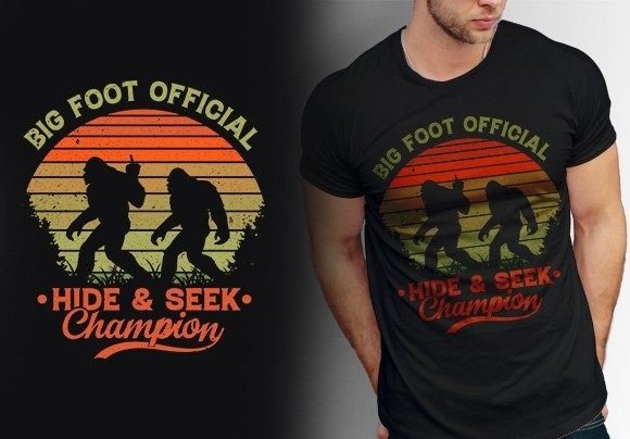 Big Foot Official T-shirt Design Vector: Your Next Bestseller