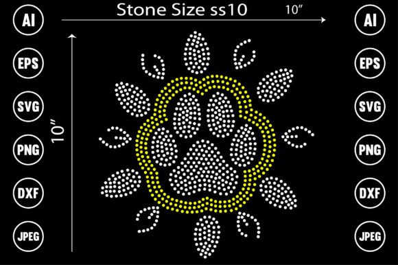 Dog Foot Rhinestone Design: A Sparkling Template for Creative Projects