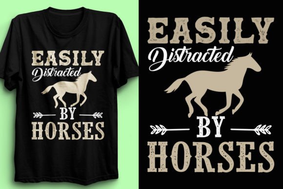 Easily Distracted by Horses: A Funny Design for Animal Lovers