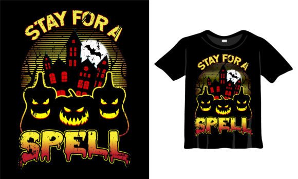 Stay for a Spell: A Halloween T-Shirt Design Template