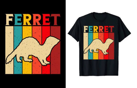 Unleash Nostalgic Charm: The Perfect Retro Ferret T-Shirt Design