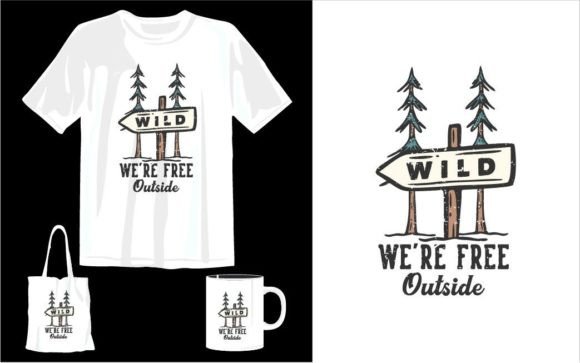 Wild Nature Adventure T-shirt Design: Bring the Outdoors to Your Brand