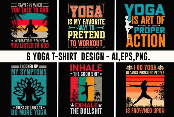 Yoga T-shirt Design 3: A Bundle for Mindful Creators
